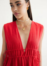 Ocean Nights Handwoven Kala Cotton Maxi Dress